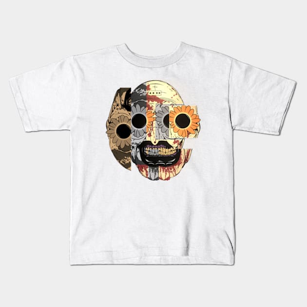 Art The Clown Puzzle Face Kids T-Shirt by Veljam